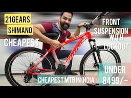 India’s Cheapest MTB With ORIGINAL Shimano 21speed dual disk front suspension with lockout #viral