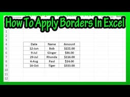 How To Quickly Apply Or Add A Border Or Borders To A Cell Or Groups Of Cells In Excel Explained