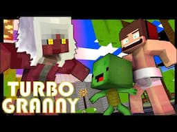 MAIZEN : JJ MIKEY BECOME BABY VS TURBO GRANNY - Minecraft Animation