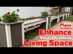 How To Build A Garden Planter Bench / Maintenance Free Planter Boxes / DIY Outdoor Furniture