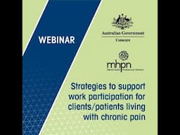 Strategies to support work participation for clients/patients living with chronic pain