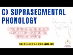 #SuprasegmentalPhonology | Sounds in connected speech | #Weakforms #Assimilation, #elision, #liaison