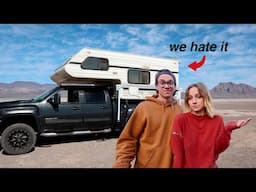 We hate living in the TRUCK CAMPER