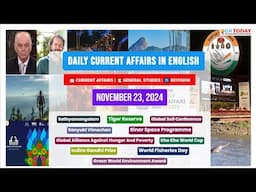 23 November, 2024 | Current Affairs in English by GKTODAY 🎯