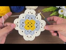 💯💥dünya nın en güzel ve kolay kare motifi / tek motifli bebek battaniyesi / crochet baby blanket