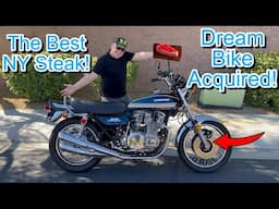 NY Steak! Get you some! Motorcycle collectors dream! 1975 Kawasaki Z1 B with H2 Widowmaker sprinkles