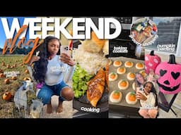 weekend vlog 🍂 | fall activities, girls weekend, cooking, shot o’clock, pumpkin painting + more!