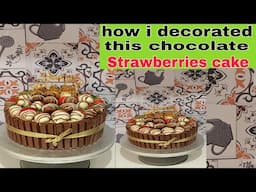 How To Decorate A Cake With Chocolate Covered Strawberries #chocolatecoveredstrawberries #cakedecora