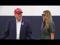 Former President Donald Trump casts his ballot in the 2024 Election in West Palm Beach, Florida