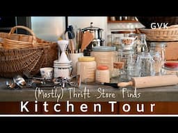 (Mostly) Thrift Store Finds kitchen Tour