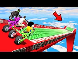 SHINCHAN AND FRANKLIN TRIED THE IMPOSSIBLE MEGA ROAD SPEED BOOSTER PARKOUR CHALLENGE GTA 5