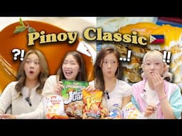 Korean Girl Group Tries Classic Filipino Desserts! 🧁🍰 (ft. 3piece)