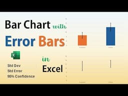 Bar Chart with Error Bars for Mean in Excel 365-Confidence interval, standard deviation, Std Error