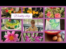 Crumbl cookies, flower harvest, Dino baking, bday! #weeklyvlog #southernyankee,