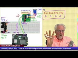 Arduino Uno R4 WiFi LESSON 50: Controlling Stepper Motors with Push Buttons on Arduino