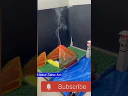 Volcano working model | easy science project #diy #youtubeshorts Nakul Sahu Art