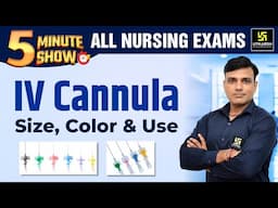 IV Cannula: Size, Color & Use | Important tips & tricks | All Nursing Exams | Shailendra Sir