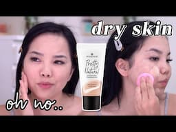 Essence Pretty Natural Foundation Review & Demo on DRY SKIN