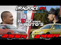 Honda Civic (256 PK) vs Peugeot 106 GTI (246 PK) DRAGRACE MADNESS AFL 6