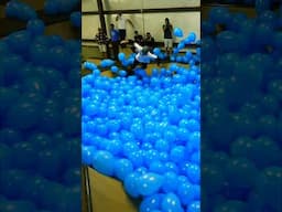 5000 Balloons in a HALF PIPE!  #shorts