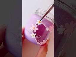 Aesthetic jar painting / Bottle Art #painting #art #shorts