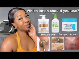 THE BEST BODY LOTIONS FOR UNEVEN SKIN + BODY ACNE + BUMPY SKIN | Fast working lotions‼️