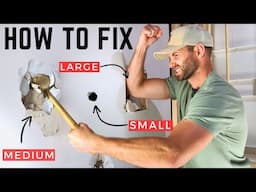 How to FIX any Size Hole In Drywall - 6 Easy DIY Methods (California Patch, Patch Panel, etc.)