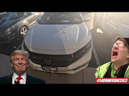 TRIGGERED democrat throws ice cream on my car