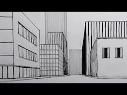 How to Draw a City Street in One-Point Perspective Narrated for Beginners