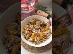 Try this chicken & mango salad With Peri Peri dressing 🥭 #chickensalad #saladrecipe #shorts