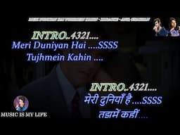 Meri Duniya Hai Tujhme Kahin Karaoke ( For Male ) With Scrolling Lyrics Eng. & हिंदी