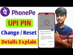 phonepe upi password reset kaise kare 2024 | Wrong upi pin problem phonepe | how to reset upi pin |