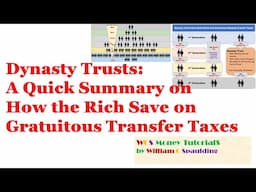 Dynasty Trusts: A Quick Summary of How the Rich Save Billions on Gratuitous Transfer Taxes