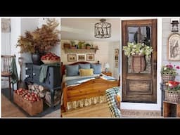 Vintage style French Country Farmhouse decorating ideas.French Country Farmhouse decor. #rusticdecor