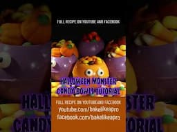 Easy Halloween Candy Bowl Monsters #halloween #tutorial #candy