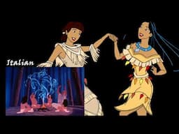 Pocahontas - Steady as the Beating Drum (One Line Multilanguage)