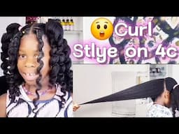 😲OMG!!! Curly hair on waist length 4c hair.