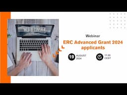 ERC Advanced Grant 2024 applicants webinar