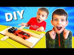 DIY Hot Wheels Launcher Out Of Popsicle Sticks