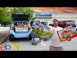 I FILLED 2 CARTS WITH BRAND NEW TOYS AT THIS GOODWILL! Thrifting to Sell on Ebay and Amazon FBA!