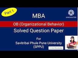 OB Previous Question paper with answers l SPPU April 2022 l Organisation Behaviour MBA BBA