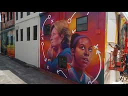 How I Painted a Pat Summitt and Candace Parker street art mural