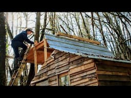 We built a treehouse on top of the rustic pallet cabin