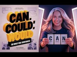 "Can," "Could," and "Would" in English | 50 Daily Use Sentences for Beginners | Easy English.