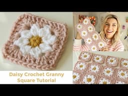 Daisy Granny Square Crochet Tutorial