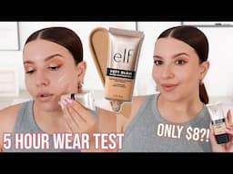 *NEW* $8 E.L.F. Soft Glam Satin Foundation: First Impression + 5 Hour Wear Test | Jackie Ann