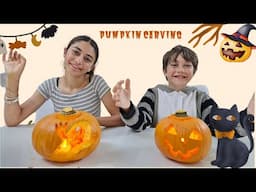 Pumpkin Carving Challenge with Heidi and Zack Hzhtube Family Vlog