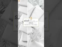 Shop these metallic and pearlized White/Pearl Stof Christmas 2024 fabrics! #fabric