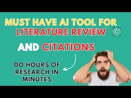 Do hours of Research Literature review in minutes using this New AI tool: Auto Citations, References