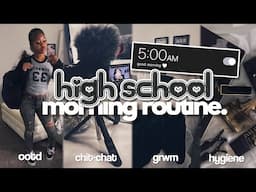 5AM HIGH SCHOOL MORNING ROUTINE | ootd, chit chat, classes, shower routine